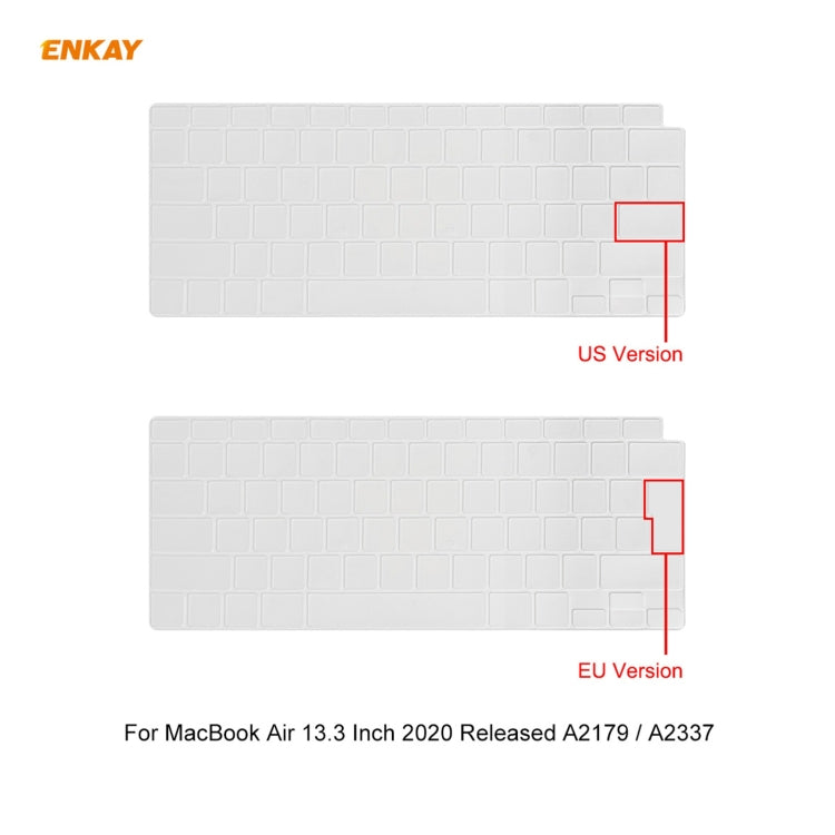 For MacBook Air 13.3 inch A2179 & A2337 2020 ENKAY 3 in 1 Crystal Laptop Protective Case + US Version TPU Keyboard Film + Anti-dust Plugs Set(Light Blue) - free shipping - PMC Jewellery - Order now!