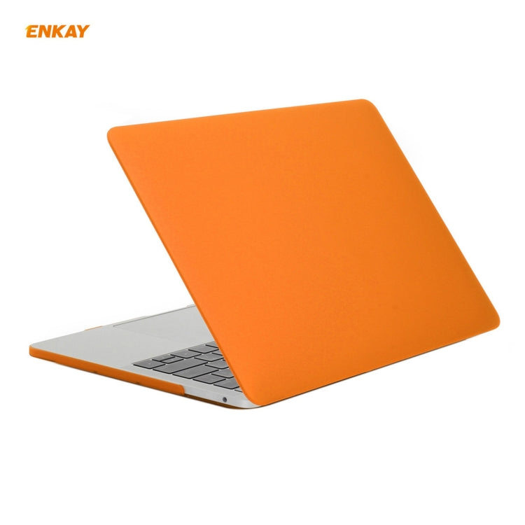 ENKAY 3 in 1 Matte Laptop Protective Case + EU Version TPU Keyboard Film + Anti-dust Plugs Set for MacBook Pro 13.3 inch A2251 & A2289 & A2338 (with Touch Bar)(Orange) - free shipping - PMC Jewellery - Order now!