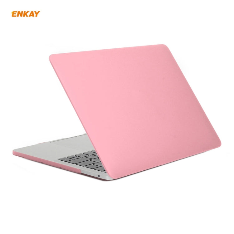 ENKAY 3 in 1 Matte Laptop Protective Case + EU Version TPU Keyboard Film + Anti-dust Plugs Set for MacBook Pro 13.3 inch A2251 & A2289 & A2338 (with Touch Bar)(Pink) - free shipping - PMC Jewellery - Order now!