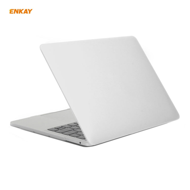 ENKAY 3 in 1 Matte Laptop Protective Case + EU Version TPU Keyboard Film + Anti-dust Plugs Set for MacBook Pro 13.3 inch A2251 & A2289 & A2338 (with Touch Bar)(White) - free shipping - PMC Jewellery - Order now!