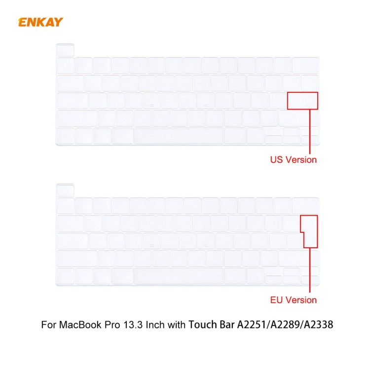 ENKAY 3 in 1 Matte Laptop Protective Case + EU Version TPU Keyboard Film + Anti-dust Plugs Set for MacBook Pro 13.3 inch A2251 & A2289 & A2338 (with Touch Bar)(Black) - free shipping - PMC Jewellery - Order now!