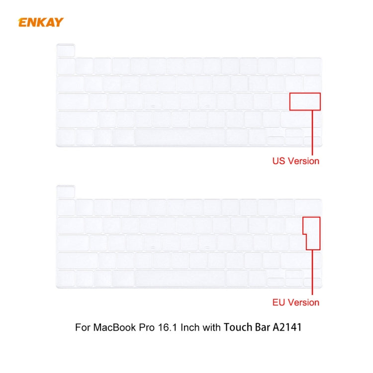 ENKAY 3 in 1 Matte Laptop Protective Case + EU Version TPU Keyboard Film + Anti-dust Plugs Set for MacBook Pro 16 inch A2141 (with Touch Bar)(Black) - free shipping - PMC Jewellery - Order now!