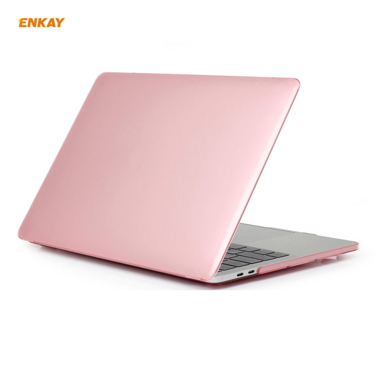 ENKAY 3 in 1 Crystal Laptop Protective Case + EU Version TPU Keyboard Film + Anti-dust Plugs Set for MacBook Pro 16 inch A2141 (with Touch Bar)(Pink) - free shipping - PMC Jewellery - Order now!