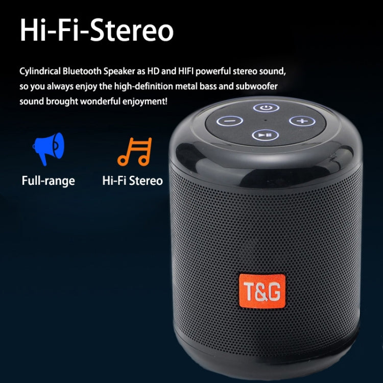 T&G TG519 TWS HiFi Portable Bluetooth Speaker Subwoofer Outdoor Wireless Column Speakers Support TF Card / FM / 3.5mm AUX / U Disk / Hands-free Call(Peacock Blue) - free shipping - PMC Jewellery - Order now!