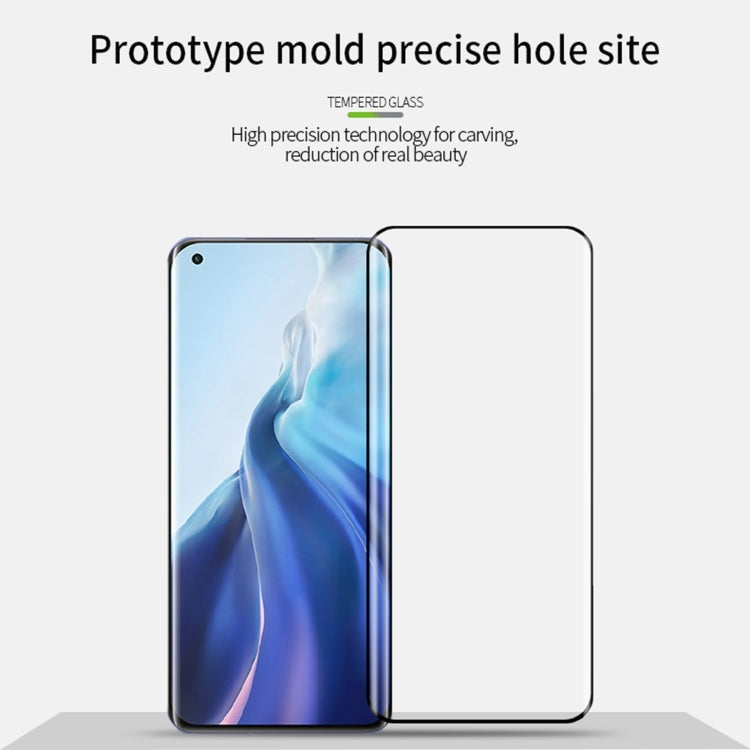 For Xiaomi Mi 11 MOFI 9H 3D Explosion Proof Hot Bending Full Screen Covered Tempered Glass Film(Black) - free shipping - PMC TechLife - Order now!