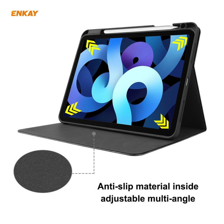 ENKAY ENK-8024 Cow Texture PU Leather + TPU Smart Case with Pen Slot foriPad Air 2022 / 2020 10.9 / iPad Pro 11 (2018)(Green) - free shipping - PMc TechLife - Order now!