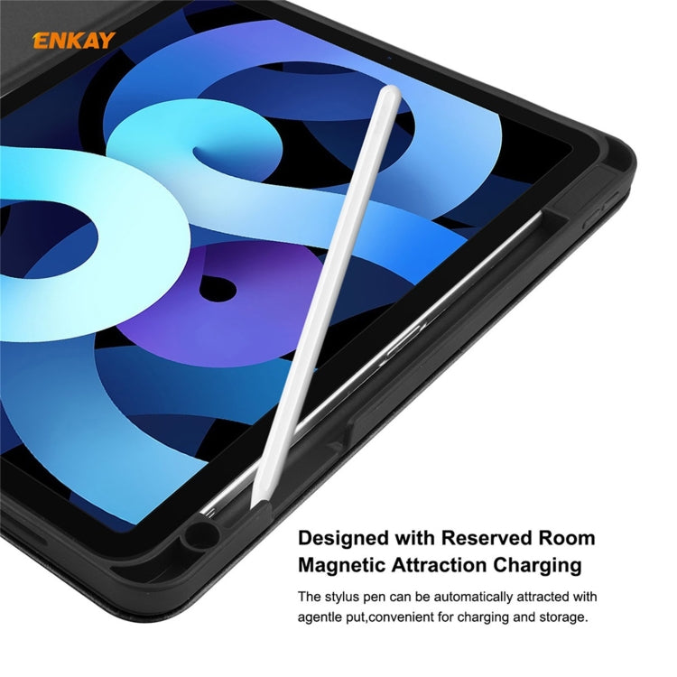 ENKAY ENK-8024 Cow Texture PU Leather + TPU Smart Case with Pen Slot foriPad Air 2022 / 2020 10.9 / iPad Pro 11 (2018)(Green) - free shipping - PMc TechLife - Order now!