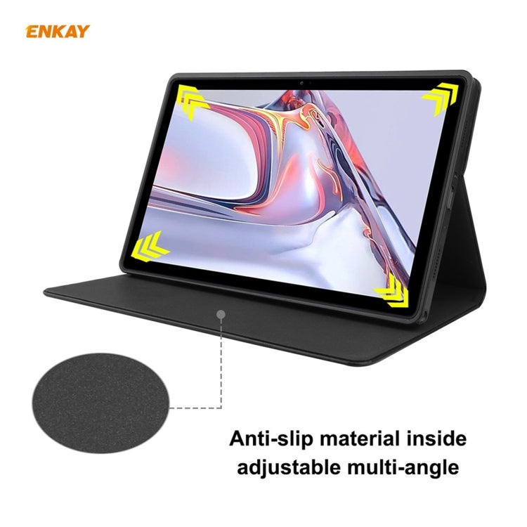 For Samsung Galaxy Tab A7 10.4 T500 / T505 2020 / 2022 ENKAY Cow Texture TPU Leather Smart Case(Grey) - free shipping - PMc TechLife - Order now!