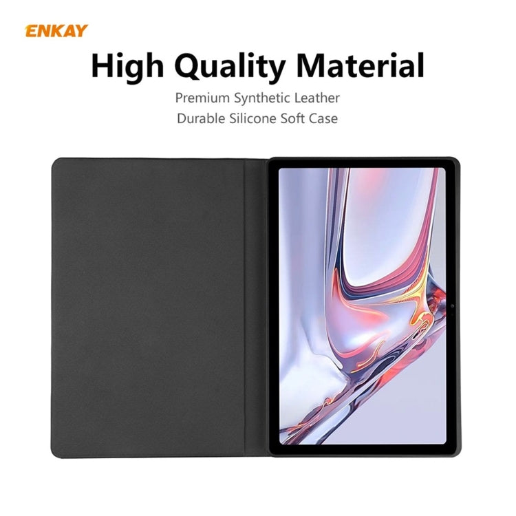 For Samsung Galaxy Tab A7 10.4 T500 / T505 2020 / 2022 ENKAY Cow Texture TPU Leather Smart Case(Grey) - free shipping - PMc TechLife - Order now!