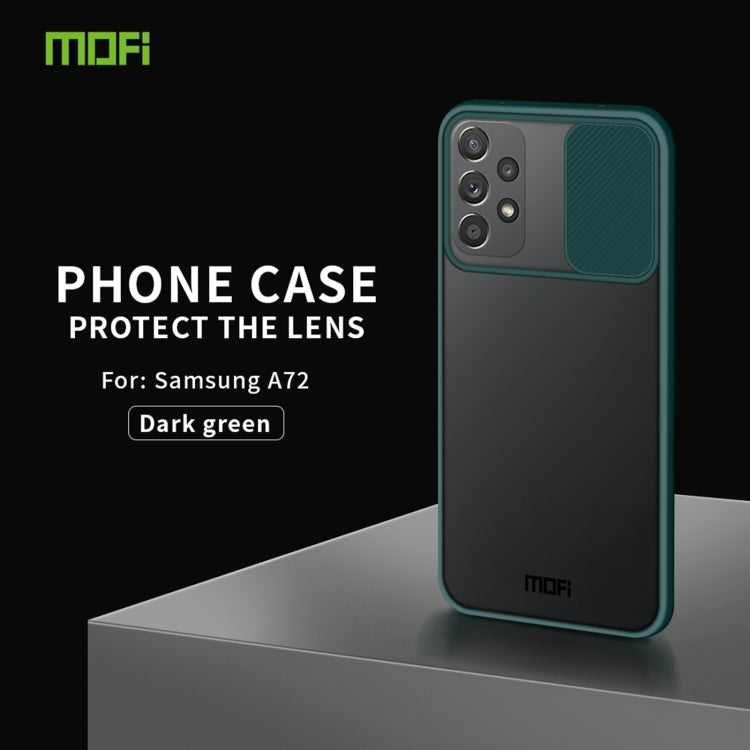 For Samsung Galaxy A72 5G / 4G MOFI Xing Dun Series Translucent Frosted PC + TPU Privacy Anti-glare Shockproof All-inclusive Protective Case(Green) - Galaxy Phone Cases by MOFI | Online Shopping South Africa | PMC TechLife | Buy Now Pay Later Mobicred