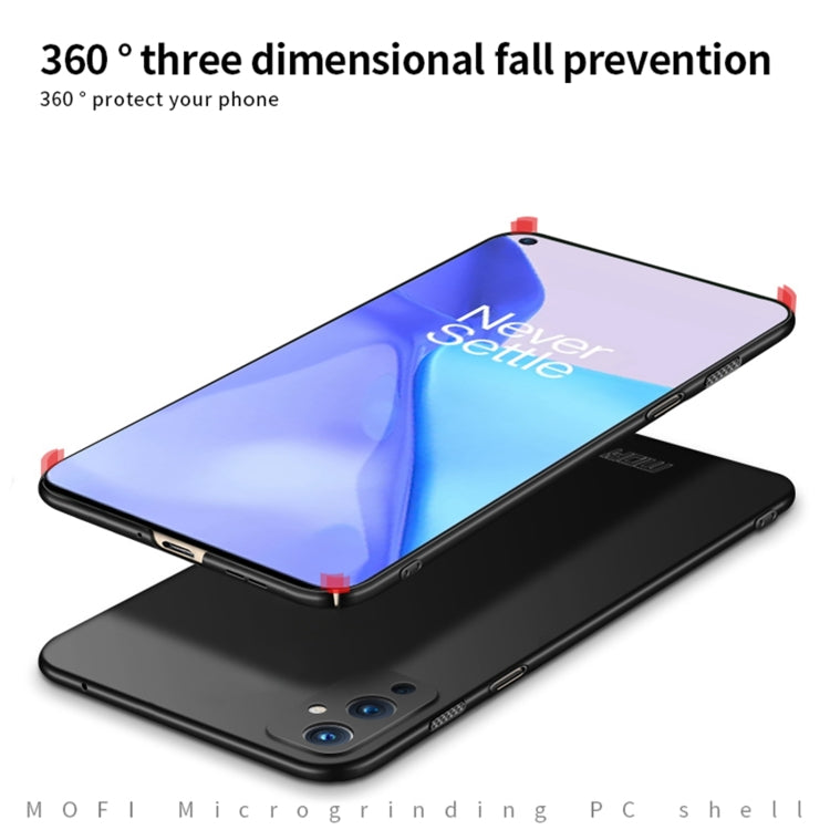 For OnePlus 9 MOFI Frosted PC Ultra-thin Hard Case(Black) - OnePlus Cases by MOFI | Online Shopping South Africa | PMC TechLife | Buy Now Pay Later Mobicred