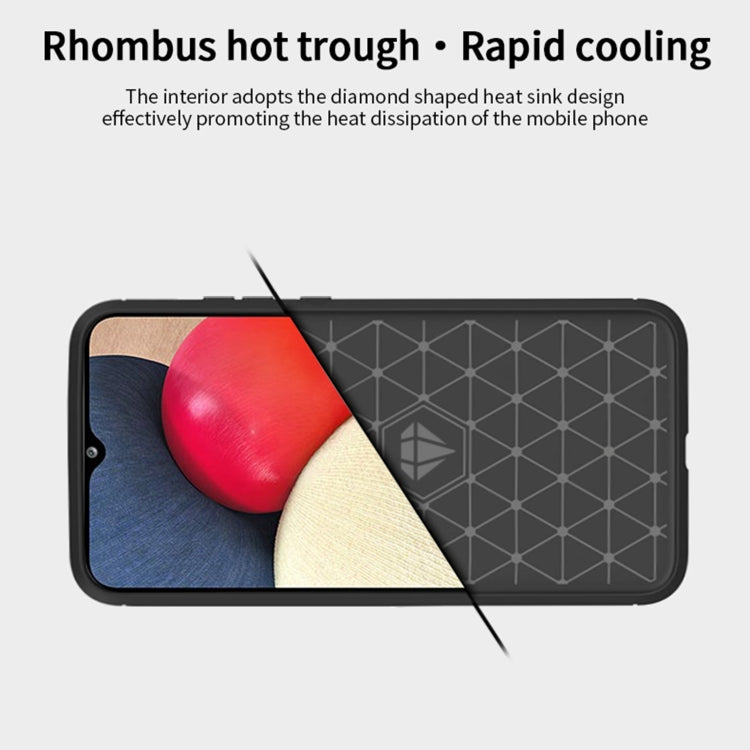 For Samsung Galaxy A02s/M02s/F02s(EU Version) MOFI Gentleness Series Brushed Texture Carbon Fiber Soft TPU Case(Red) - Galaxy Phone Cases by MOFI | Online Shopping South Africa | PMC TechLife