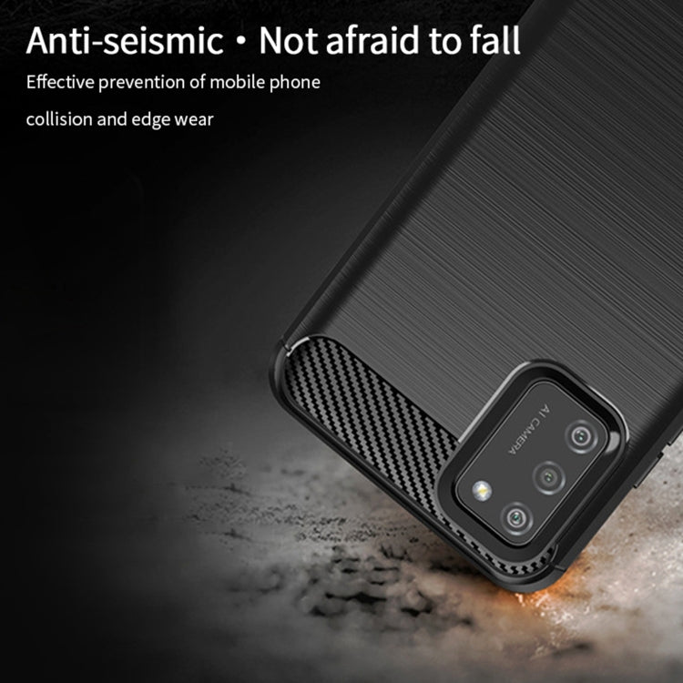 For Samsung Galaxy A02s/M02s/F02s(US Version) MOFI Gentleness Series Brushed Texture Carbon Fiber Soft TPU Case(Grey) - Galaxy Phone Cases by MOFI | Online Shopping South Africa | PMC TechLife