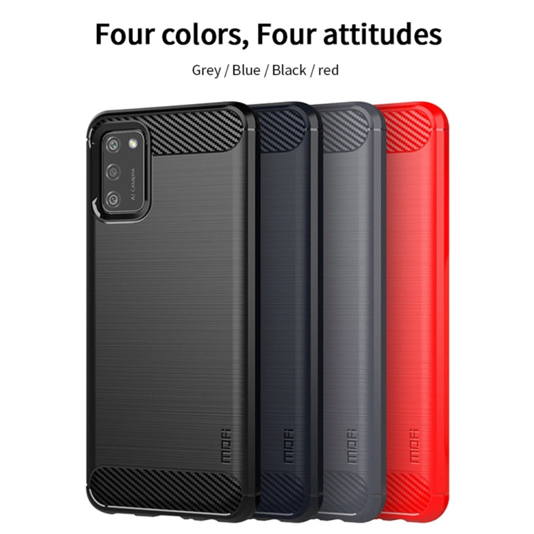 For Samsung Galaxy A02s/M02s/F02s(US Version) MOFI Gentleness Series Brushed Texture Carbon Fiber Soft TPU Case(Grey) - Galaxy Phone Cases by MOFI | Online Shopping South Africa | PMC TechLife