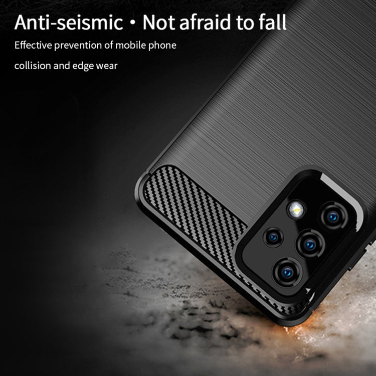 For Samsung Galaxy A52 5G/4G MOFI Gentleness Series Brushed Texture Carbon Fiber Soft TPU Case(Blue) - free shipping - PMC TechLife - Order now!