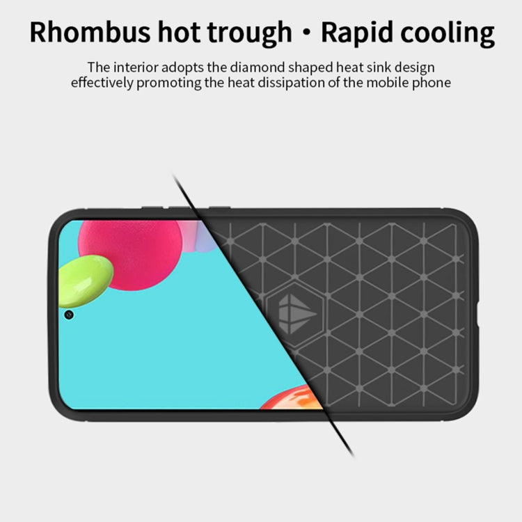 For Samsung Galaxy A52 5G/4G MOFI Gentleness Series Brushed Texture Carbon Fiber Soft TPU Case(Blue) - free shipping - PMC TechLife - Order now!