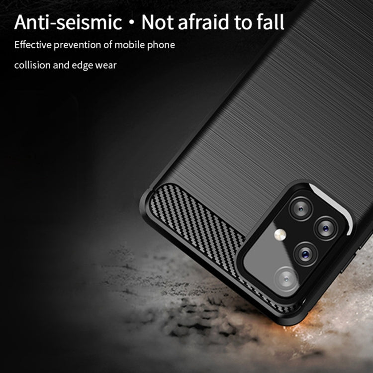 For Samsung Galaxy A72 5G/4G MOFI Gentleness Series Brushed Texture Carbon Fiber Soft TPU Case(Black) - Galaxy Phone Cases by MOFI | Online Shopping South Africa | PMC TechLife | Buy Now Pay Later Mobicred