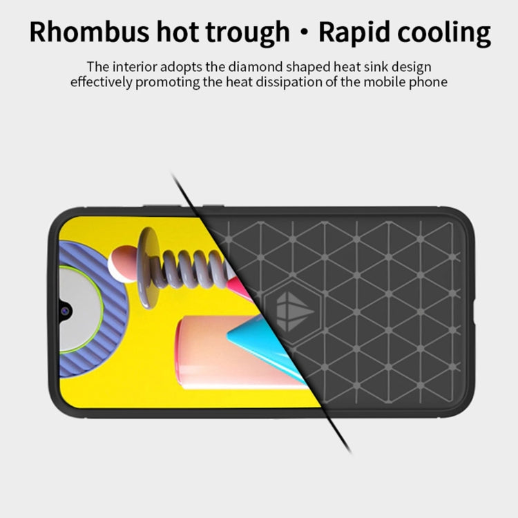 For Samsung Galaxy M31/ F41/ M21s/ M31 Prime MOFI Gentleness Series Brushed Texture Carbon Fiber Soft TPU Case(Grey) - Galaxy Phone Cases by MOFI | Online Shopping South Africa | PMC TechLife | Buy Now Pay Later Mobicred