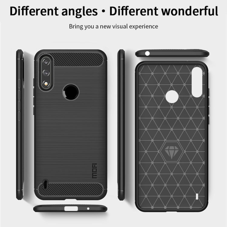 For Motorola Moto E7 Power MOFI Gentleness Series Brushed Texture Carbon Fiber Soft TPU Case(Gray) - Motorola Cases by MOFI | Online Shopping South Africa | PMC TechLife | Buy Now Pay Later Mobicred