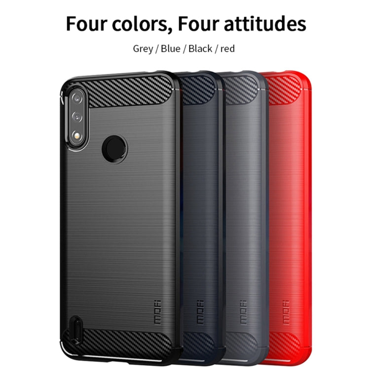 For Motorola Moto E7 Power MOFI Gentleness Series Brushed Texture Carbon Fiber Soft TPU Case(Gray) - Motorola Cases by MOFI | Online Shopping South Africa | PMC TechLife | Buy Now Pay Later Mobicred