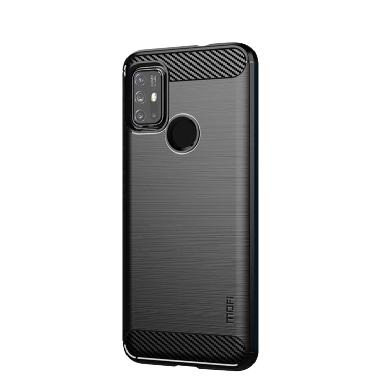 For Motorola Moto G10 / G30 MOFI Gentleness Series Brushed Texture Carbon Fiber Soft TPU Case(Black) - Motorola Cases by MOFI | Online Shopping South Africa | PMC TechLife | Buy Now Pay Later Mobicred