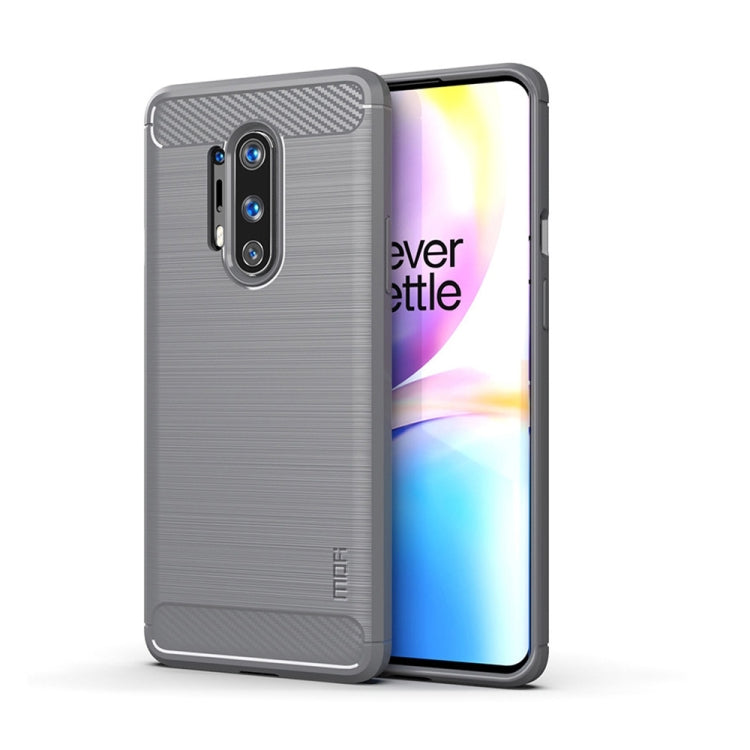 For OnePlus 8 Pro MOFI Gentleness Series Brushed Texture Carbon Fiber Soft TPU Case(Grey) - OnePlus Cases by MOFI | Online Shopping South Africa | PMC TechLife | Buy Now Pay Later Mobicred