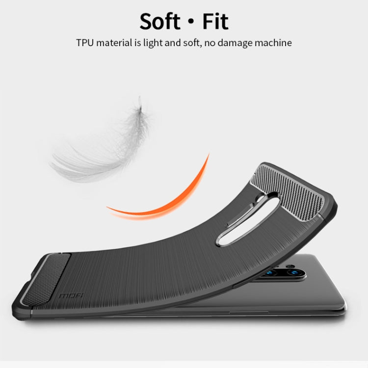 For OnePlus 8 Pro MOFI Gentleness Series Brushed Texture Carbon Fiber Soft TPU Case(Grey) - OnePlus Cases by MOFI | Online Shopping South Africa | PMC TechLife | Buy Now Pay Later Mobicred