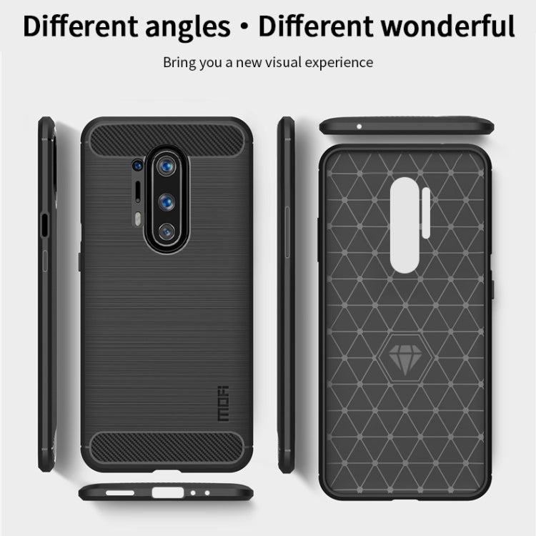 For OnePlus 8 Pro MOFI Gentleness Series Brushed Texture Carbon Fiber Soft TPU Case(Red) - OnePlus Cases by MOFI | Online Shopping South Africa | PMC TechLife | Buy Now Pay Later Mobicred