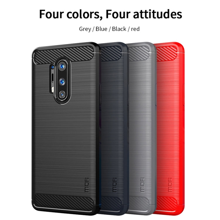 For OnePlus 8 Pro MOFI Gentleness Series Brushed Texture Carbon Fiber Soft TPU Case(Red) - OnePlus Cases by MOFI | Online Shopping South Africa | PMC TechLife | Buy Now Pay Later Mobicred