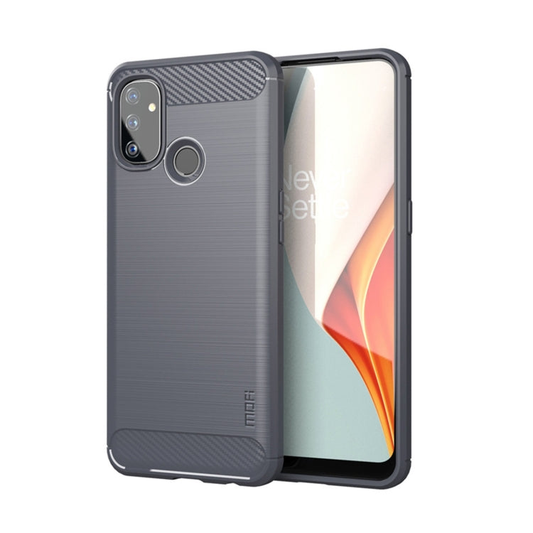 For OnePlus Nord N100 MOFI Gentleness Series Brushed Texture Carbon Fiber Soft TPU Case(Grey) - OnePlus Cases by MOFI | Online Shopping South Africa | PMC TechLife | Buy Now Pay Later Mobicred
