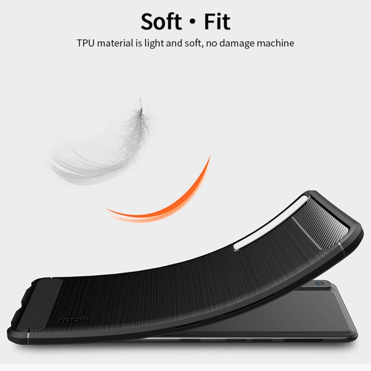 For LG Stylo 7 4G MOFI Gentleness Series Brushed Texture Carbon Fiber Soft TPU Case(Red) - LG by MOFI | Online Shopping South Africa | PMC TechLife