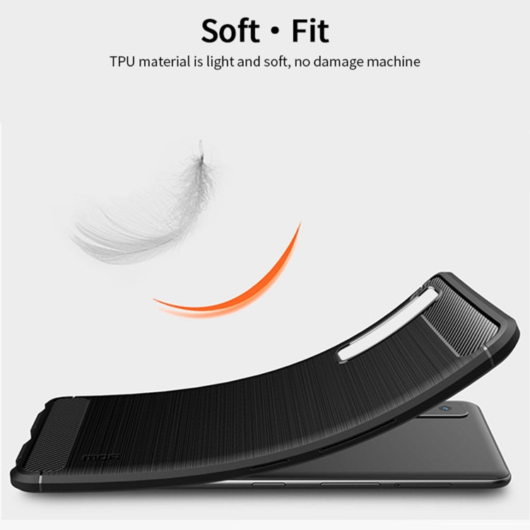 For LG Stylo 7 5G MOFI Gentleness Series Brushed Texture Carbon Fiber Soft TPU Case(Blue) - LG by MOFI | Online Shopping South Africa | PMC TechLife | Buy Now Pay Later Mobicred
