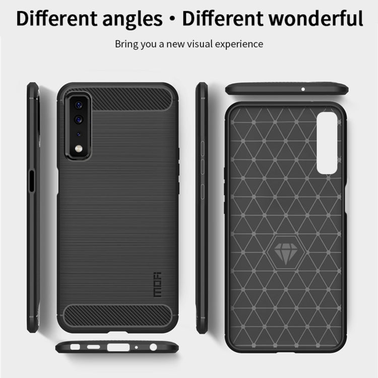 For LG Stylo 7 5G MOFI Gentleness Series Brushed Texture Carbon Fiber Soft TPU Case(Grey) - LG by MOFI | Online Shopping South Africa | PMC TechLife | Buy Now Pay Later Mobicred