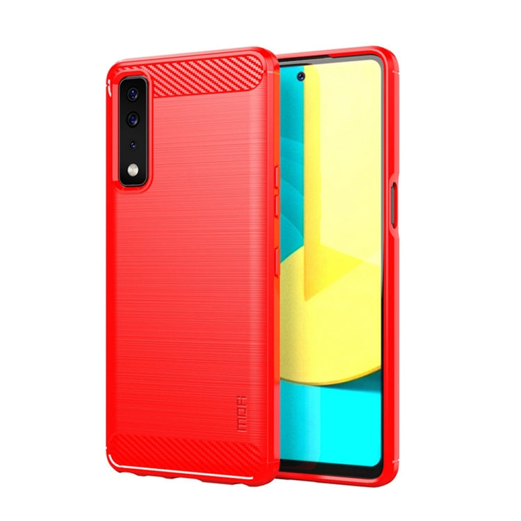 For LG Stylo 7 5G MOFI Gentleness Series Brushed Texture Carbon Fiber Soft TPU Case(Red) - LG by MOFI | Online Shopping South Africa | PMC TechLife | Buy Now Pay Later Mobicred