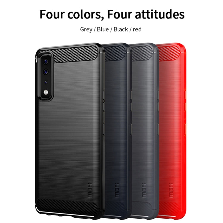 For LG Stylo 7 5G MOFI Gentleness Series Brushed Texture Carbon Fiber Soft TPU Case(Red) - LG by MOFI | Online Shopping South Africa | PMC TechLife | Buy Now Pay Later Mobicred