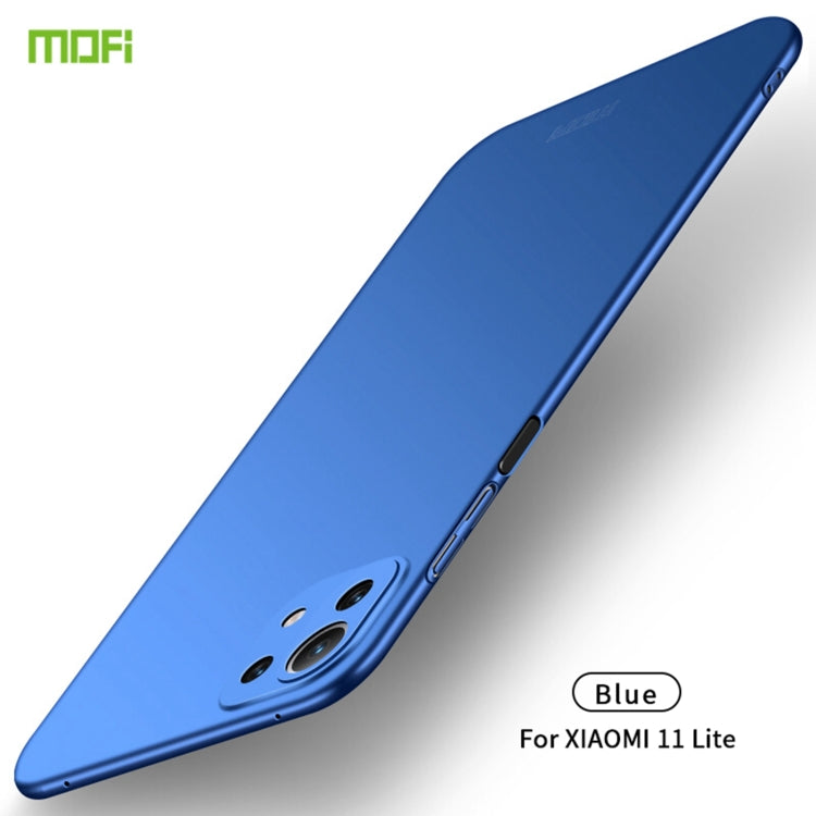 For Xiaomi Mi 11 Lite MOFI Frosted PC Ultra-thin Hard Case(Blue) - Xiaomi Cases by MOFI | Online Shopping South Africa | PMC TechLife | Buy Now Pay Later Mobicred