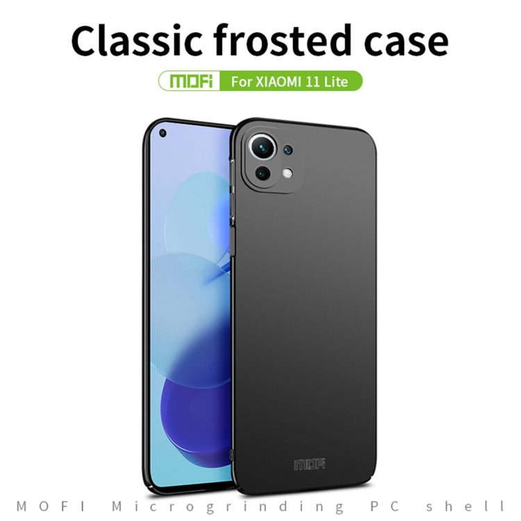 For Xiaomi Mi 11 Lite MOFI Frosted PC Ultra-thin Hard Case(Blue) - Xiaomi Cases by MOFI | Online Shopping South Africa | PMC TechLife | Buy Now Pay Later Mobicred