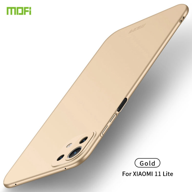 For Xiaomi Mi 11 Lite MOFI Frosted PC Ultra-thin Hard Case(Gold) - free shipping - PMC TechLife - Order now!