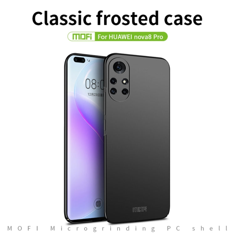 For Huawei Nova 8 Pro MOFI Frosted PC Ultra-thin Hard Case(Black) - Huawei Cases by MOFI | Online Shopping South Africa | PMC TechLife | Buy Now Pay Later Mobicred