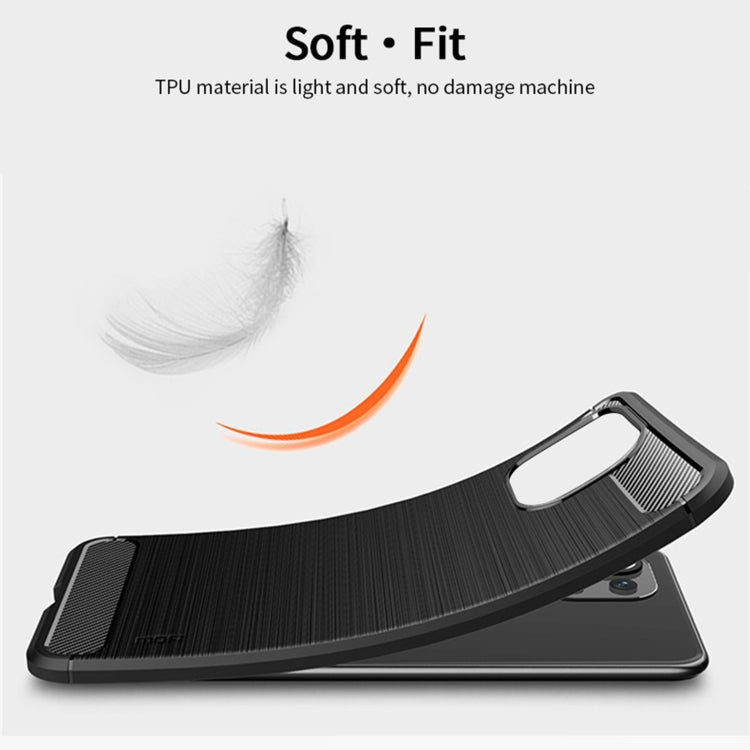 For Xiaomi Mi 11 Lite MOFI Gentleness Series Brushed Texture Carbon Fiber Soft TPU Case(Black) - Xiaomi Cases by MOFI | Online Shopping South Africa | PMC TechLife