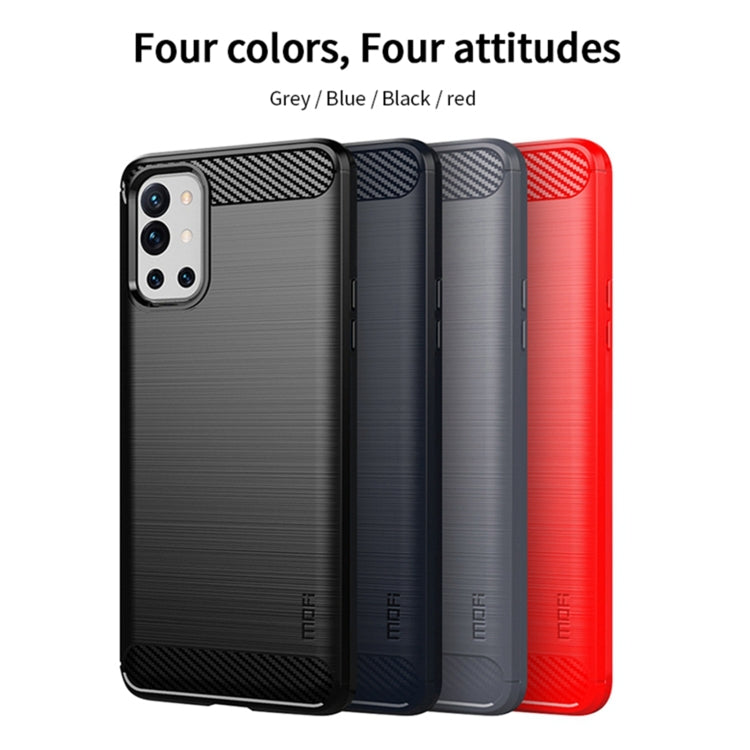 For OnePlus 9R MOFI Gentleness Series Brushed Texture Carbon Fiber Soft TPU Case(Black) - OnePlus Cases by MOFI | Online Shopping South Africa | PMC TechLife