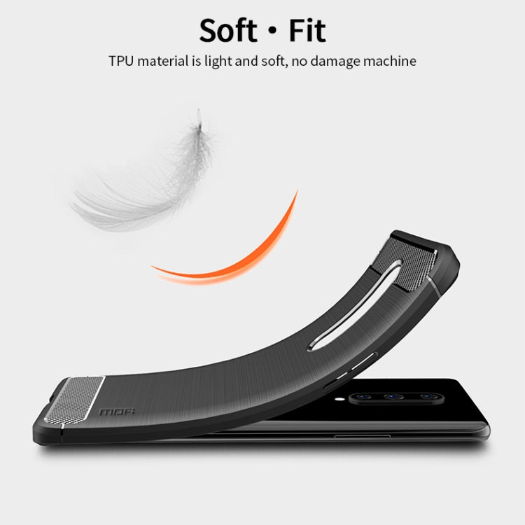 For OnePlus 8 MOFI Gentleness Series Brushed Texture Carbon Fiber Soft TPU Case(Blue) - OnePlus Cases by MOFI | Online Shopping South Africa | PMC TechLife