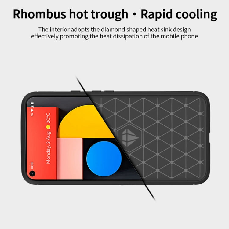 For Google Pixel 5a 5G MOFI Gentleness Series Brushed Texture Carbon Fiber Soft TPU Case(Grey) - free shipping - PMC TechLife - Order now!