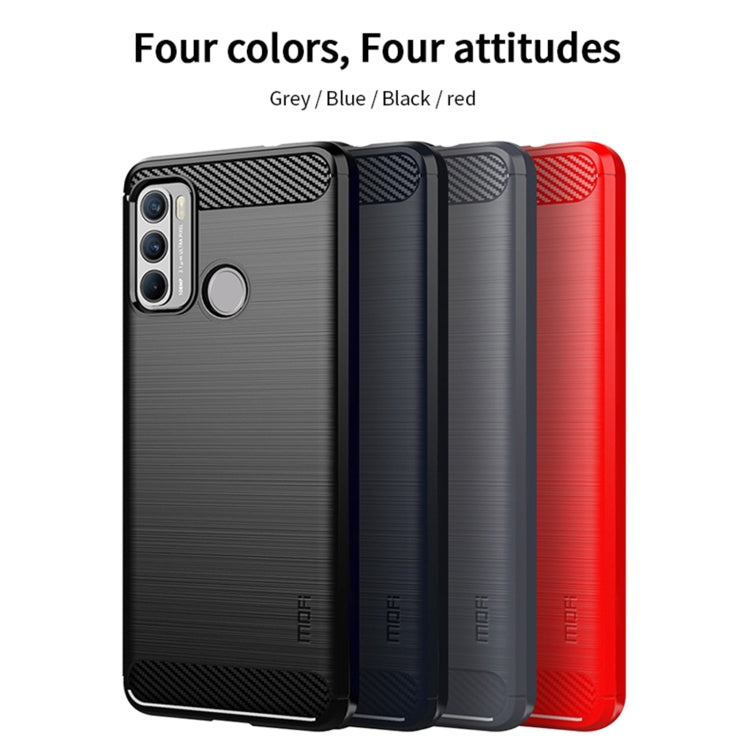 For Motorola G60 / G40 Fusion MOFI Gentleness Series Brushed Texture Carbon Fiber Soft TPU Case(Black) - free shipping - PMC TechLife - Order now!