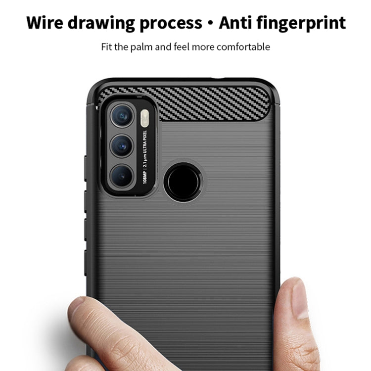 For Motorola G60 / G40 Fusion MOFI Gentleness Series Brushed Texture Carbon Fiber Soft TPU Case(Black) - free shipping - PMC TechLife - Order now!