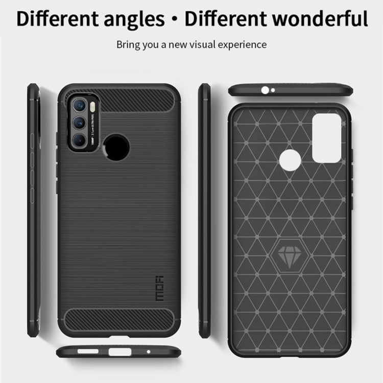 For Motorola G60 / G40 Fusion MOFI Gentleness Series Brushed Texture Carbon Fiber Soft TPU Case(Black) - free shipping - PMC TechLife - Order now!