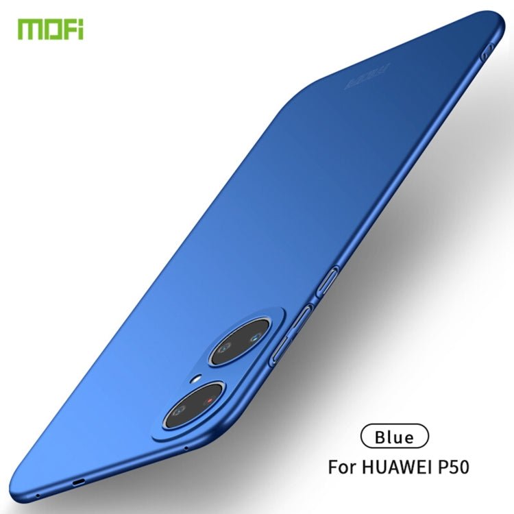For Huawei P50 MOFI Frosted PC Ultra-thin Hard Case(Blue) - Huawei Cases by MOFI | Online Shopping South Africa | PMC TechLife | Buy Now Pay Later Mobicred