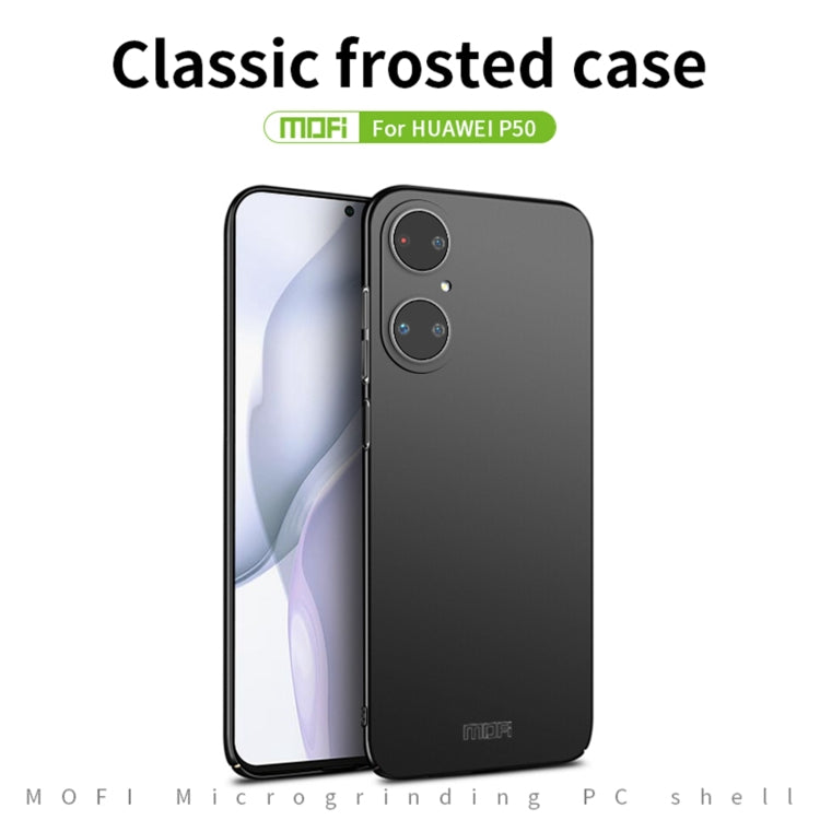 For Huawei P50 MOFI Frosted PC Ultra-thin Hard Case(Gold) - Huawei Cases by MOFI | Online Shopping South Africa | PMC TechLife