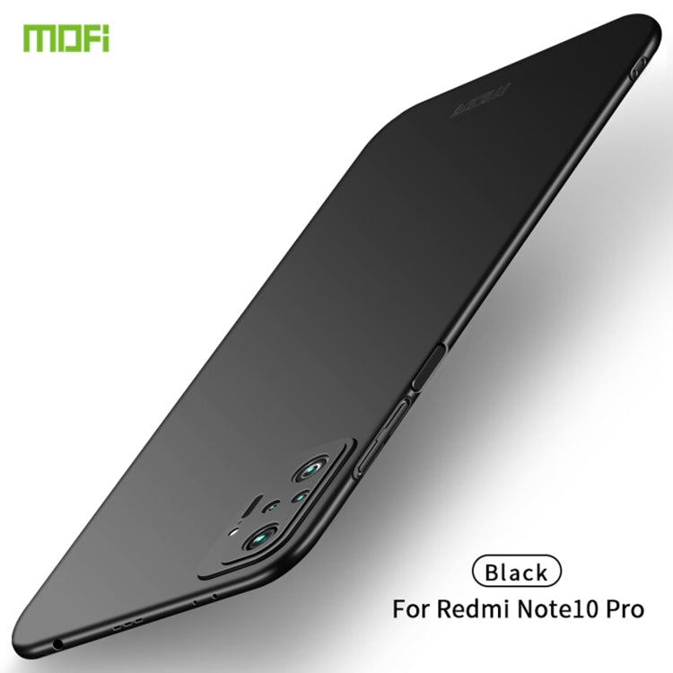 For Xiaomi Redmi Note10 Pro MOFI Frosted PC Ultra-thin Hard Case(Black) - Xiaomi Cases by MOFI | Online Shopping South Africa | PMC TechLife | Buy Now Pay Later Mobicred