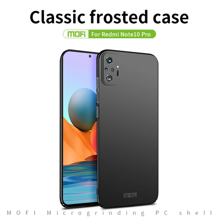 For Xiaomi Redmi Note10 Pro MOFI Frosted PC Ultra-thin Hard Case(Red) - Xiaomi Cases by MOFI | Online Shopping South Africa | PMC TechLife | Buy Now Pay Later Mobicred
